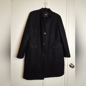 DKNY Women's Elegant Charcoal Pea Coat